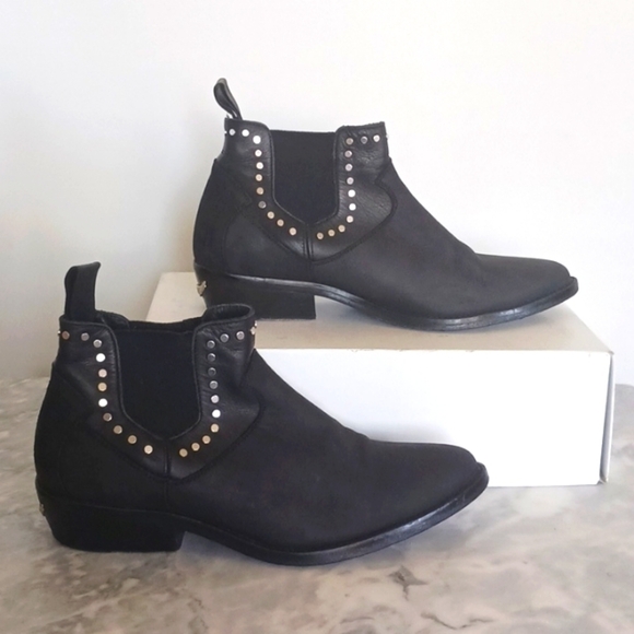 Zadig & Voltaire Studded Western Booties, Size 7 - Picture 1 of 10